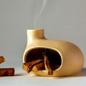 Ceramic Incense Burner with Palo Santo and Sage for Aromatherapy - Image 3