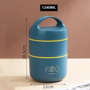 1240ML/1590ML Large Capacity Stainless Steel 304 Lunch Box Leak-Proof Multi layer Thermal Bento Box Adult Student Food Container - Image 8