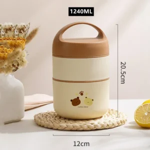 1240ML/1590ML Large Capacity Stainless Steel 304 Lunch Box Leak-Proof Multi layer Thermal Bento Box Adult Student Food Container - Image 10
