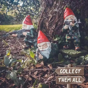 Funny Army Gnome Garden Statue, Resin Desk Ornament, Outdoor Garden Dwarf Decor (3pcs, 2025 New) - Image 7