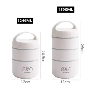 1240ML/1590ML Large Capacity Stainless Steel 304 Lunch Box Leak-Proof Multi layer Thermal Bento Box Adult Student Food Container - Image 5