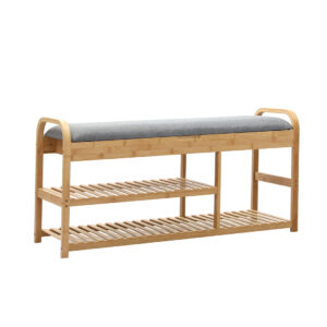 Levede Bamboo Shoe Rack Bench Entryway Seat - Image 1