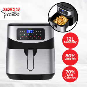 Kitchen Couture Digital 12L Air Fryer - Silver - Image 4