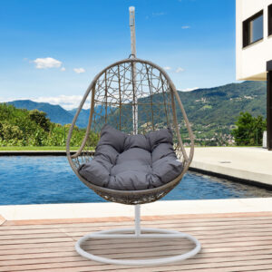 Arcadia Furniture Rocking Egg Chair - Oatmeal and Grey - Image 1