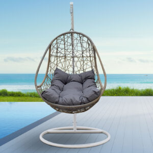 Arcadia Furniture Rocking Egg Chair - Oatmeal and Grey - Image 2