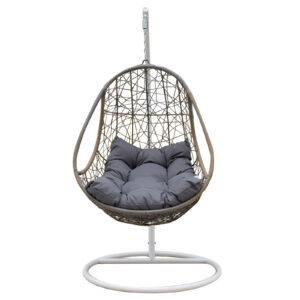 Arcadia Furniture Rocking Egg Chair - Oatmeal and Grey - Image 4