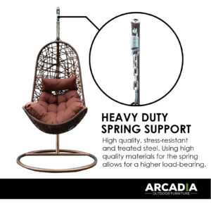 Arcadia Furniture Egg Chair - Brown and Coffee - Image 4