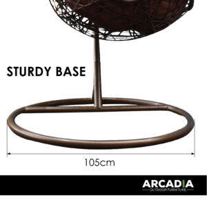 Arcadia Furniture Egg Chair - Brown and Coffee - Image 6