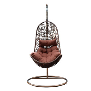 Arcadia Furniture Egg Chair - Brown and Coffee - Image 7