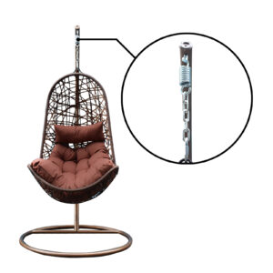 Arcadia Furniture Egg Chair - Brown and Coffee - Image 8