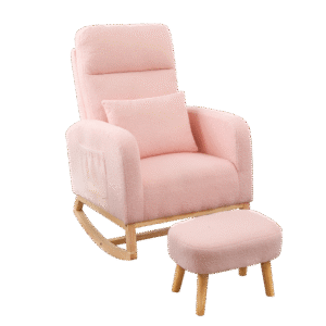 Levede Rocking Chair Ottoman Footrest With Side Pocket - Image 9