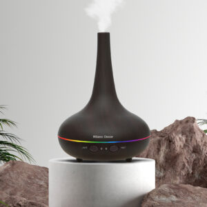 Milano Decor Ultrasonic Aroma Diffuser - Dark Wood Grain Color - Image 1
