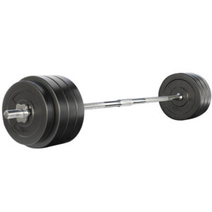 Everfit 78kg Barbell Set Weight Plates Bar Lifting Bench 168cm - Image 1