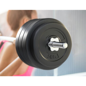 Everfit 78kg Barbell Set Weight Plates Bar Lifting Bench 168cm - Image 4
