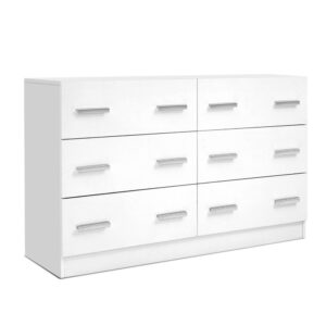 Artiss 6 Chest of Drawers - VEDA White - Image 3