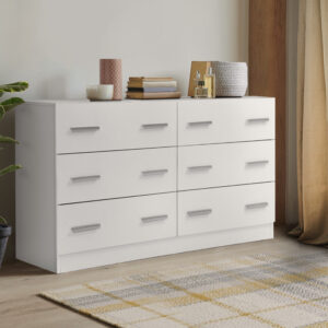 Artiss 6 Chest of Drawers - VEDA White - Image 1
