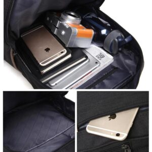 Versatile Oxford Laptop Backpack - Fits 15.6 Macbook Samsung Sony Dell Alienware Chuwi Asus Hp - Black - Image 6