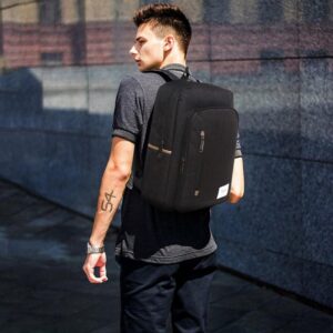 Versatile Oxford Laptop Backpack - Fits 15.6 Macbook Samsung Sony Dell Alienware Chuwi Asus Hp - Black - Image 8