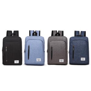 Versatile Oxford Laptop Backpack - Fits 15.6 Macbook Samsung Sony Dell Alienware Chuwi Asus Hp - Black - Image 9