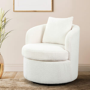 Levede Fleece Swivel Chair - Image 8