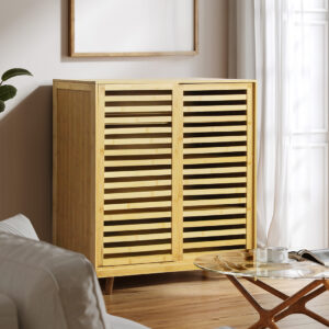 Levede Bamboo Storage Cabinet Freestanding Natural - Image 7