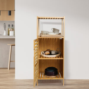 Levede Bathroom Bamboo Storage Cabinet Natural - Image 7