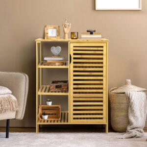 Levede Bathroom Bamboo Storage Cabinet Natural - Image 7