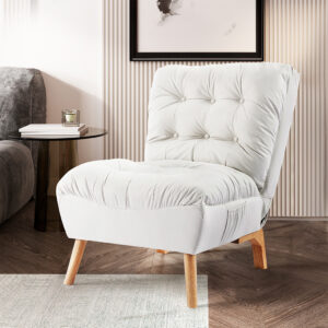 Levede Lounge Accent Chair Sofa Recliner Cream - Image 8