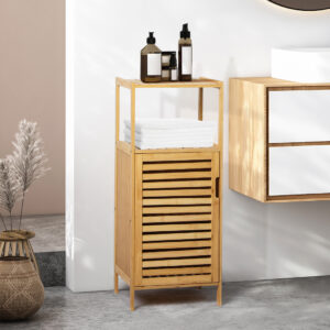 Levede Bathroom Bamboo Storage Cabinet Natural - Image 8