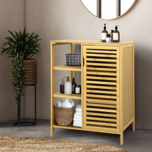 Levede Bathroom Bamboo Storage Cabinet Natural - Image 8