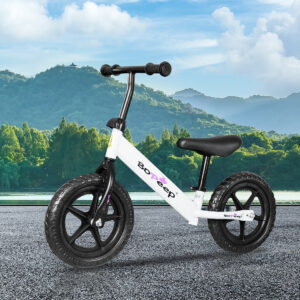 BoPeep Kids Balance Bike Ride On Toys White - Image 7