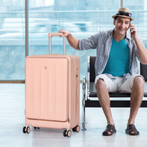 Slimbridge 26" Luggage Trolley Travel Hard Pink - Image 7