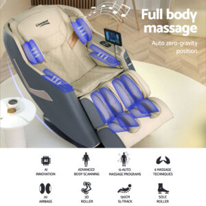 Livemor Massage Chair Electric Recliner Home Massager 3D Opal - Image 4