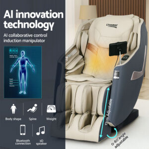 Livemor Massage Chair Electric Recliner Home Massager 3D Opal - Image 5