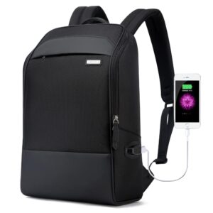 Waterproof Anti-Theft Usb Shoulder Bag - Large Capacity - Black - Image 1