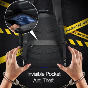 Waterproof Anti-Theft Usb Shoulder Bag - Large Capacity - Black - Image 6