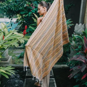 Set of 4 Turkish Beach Towel Colorful Series 39" X 71" 100% Salmon - Image 3