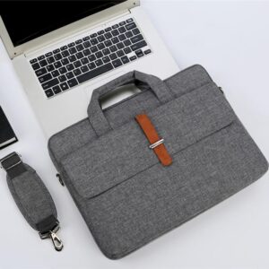 15-15.6 Inch Multifunctional Laptop Bag - Durable Gray Shoulder / Handheld - Image 7