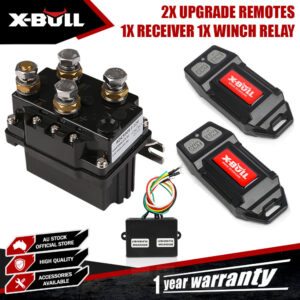 X-BULL 12V Winch Remote Control Winch Relay Solenoid Twin Handset Easy to Install - Image 1