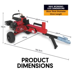 Ducar 20 Ton Petrol Hydraulic Log Splitter Wood Timber Firewood Block Cutter - Image 6