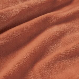 Teddy Sherpa Twin-Pack Standard Pillowcases - Soft Reversible Velvet & Sherpa Cushion Covers - Machine Washable with Zipper Closure - 48x73cm - Terracotta - Image 5