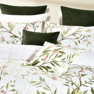 Bianca Corymbia White Floral Printed Quilted Polyester Coverlet Set Super King - Image 3
