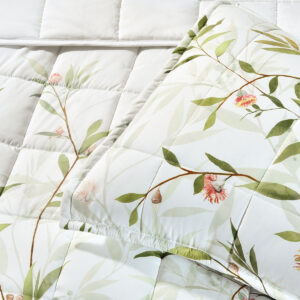 Bianca Corymbia White Floral Printed Quilted Polyester Coverlet Set Super King - Image 4