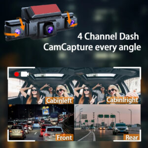 4 Channel 5G WiFi Dashcam FHD 1080P 170° Wide Angle G-Sensor with 64GB Card - Image 3
