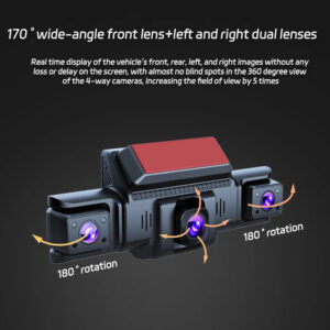 4 Channel 5G WiFi Dashcam FHD 1080P 170° Wide Angle G-Sensor with 64GB Card - Image 6