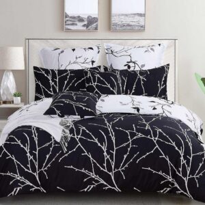Tree Reversible Queen Size White Duvet Quilt Cover Set - Image 2