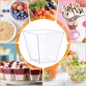 360x Premium Plastic Square Dessert Cups BPA Free Extra Strong Bulk - Clear - Image 6