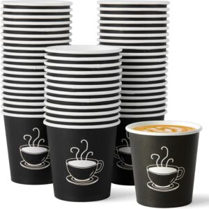 2880x Premium Paper Small Coffee Cups 2.5oz for Espresso Macchiato Piccolo Short Black - Black - Image 2
