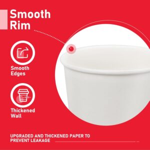 1000x 12oz Premium Paper Coffee Cups in White Bulk Wax Free Extra Strong in White - Image 3