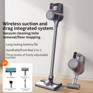 3-in-1 Wireless Vacuum Cleaner & Mop - Handheld/Stick, 3 Suction Levels, Mite Removal(grey) - Image 2